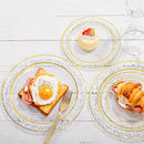 50PCS Clear Plastic Dinnerware Set Reusable Plates Cups Cutlery Wedding Party by 2Dropme
