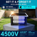 Solar Bug Zapper Outdoor 4500V Electric Mosquito Fly Trap Wireless Portable by 2Dropme