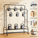Heavy Duty Double Rod Clothes Rack w/ Wheels Shelves Hooks Garment Rack