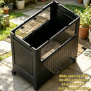 Portable Storage Bin w/ Wheels & Doors Foldable Stackable Organizer by 2Dropme