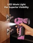119 PCS Power Tool Set 8V/12V Cordless Drill Driver Hand Tool Kit Home DIY Repair