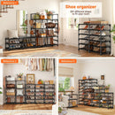 Stackable Shoe Rack Bookshelf Storage Shelf Freestanding Organizer for Entryway by 2Dropme