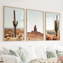 Arizona Desert Wall Art Set. Sedona Red Rocks, Saguaro Cacti by Wall Art Set