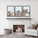 Set of 3 Southwestern Desert Prints. Joshua Tree, Camel, Van by Wall Art Set