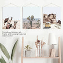 Set of 3 Southwestern Desert Prints. Joshua Tree, Camel, Van by Wall Art Set