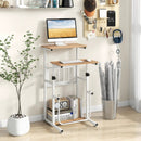 Standing Desk for Small Space Sit Stand Desk with Height Adjustable Desktop by LJGDeals