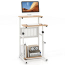 Standing Desk for Small Space Sit Stand Desk with Height Adjustable Desktop by LJGDeals