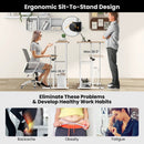 Standing Desk for Small Space Sit Stand Desk with Height Adjustable Desktop by LJGDeals