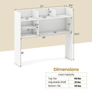 Desktop Bookshelf Countertop Storage Hutch with 6 Shelves