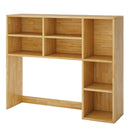 Desktop Bookshelf with 7 Open Cubbies and 3 Adjustable Shelves-Brown by DirectDeals