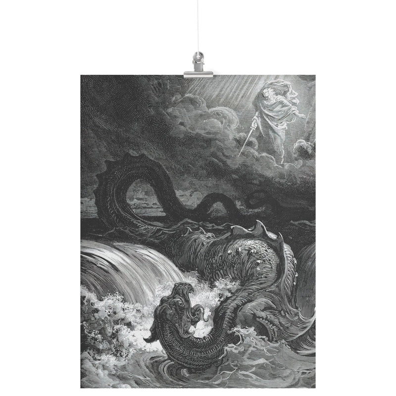 "Destruction of Leviathan" by Gustave Doré Matte Poster