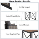 3 Piece Patio Rattan Furniture Set with Acacia Wood Tabletop by LJGDeals
