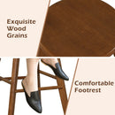 2 Set of 24.5 Inch Counter Height Bar Stool with Rubber Wood Frame by LJGDeals