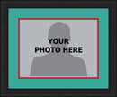NBA Basketball Photo Picture Frame Kit - Detroit Pistons (Teal Matting, Red Trim) by Dynasty Sports & Framing