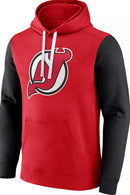 New Jersey Devils Cotton Red Pullover Hoodie by Dynasty Sports & Framing