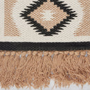 Diamond Western Cotton Wall Hanging with Jute Tassels | Rustic Boho Western Wall Décor | 10" x 12"