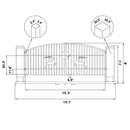 20x8 ft Dual Swing Driveway Gate with Ornamental Posts by Chery Industrial