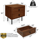 Savana Solid Wood 2-Drawer Nightstand by Megsu