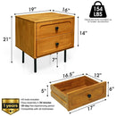 Savana Solid Wood 2-Drawer Nightstand by Megsu