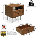 Savana Solid Wood Single-Drawer Nightstand by Megsu