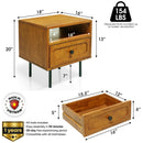 Savana Solid Wood Single-Drawer Nightstand by Megsu