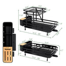 2-Tier Collapsible Dish Rack with Removable Drip Tray by LJGDeals