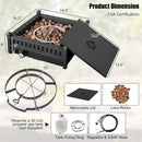 16.5 Inch Tabletop Propane Fire Pit with Simple Ignition System-Black by LJGDeals