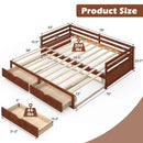 Extendable Twin to King Daybed with Trundle and 2 Storage Drawers by LJGDeals
