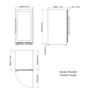 47" High Upright Wine & Beverage Refrigerator Combo with Low-E Glass Door