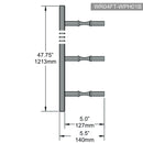 Wall Mounted Metal Rail Wine Racks