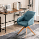 Modern Leathaire Set of 2 Swivel Accent Chair with Beech Wood Legs by LJGDeals