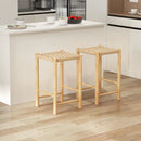 26 Inch Dining Bar Stool Set of 2-Natural by LJGDeals