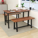 40 Inch Dining Bench 2 Person Entryway Shoe Bench with Metal Frame by LJGDeals