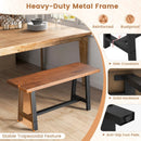 40 Inch Dining Bench 2 Person Entryway Shoe Bench with Metal Frame by LJGDeals