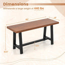 40 Inch Dining Bench 2 Person Entryway Shoe Bench with Metal Frame by LJGDeals