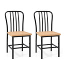 Armless Spindle Back Dining Chair Set of 2 with Ergonomic Seat by LJGDeals