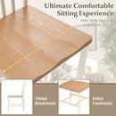 Armless Spindle Back Dining Chair Set of 2 with Ergonomic Seat by LJGDeals