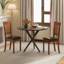 Dining Chair Set of 2 with Rubber Wood Legs and Ergonomic Back for Dining Room-Walnut by LJGDeals