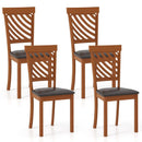 Dining Chair Set of 2 with Rubber Wood Legs and Ergonomic Back for Dining Room-Walnut by LJGDeals