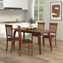 Dining Chair Set of 2 with Rubber Wood Legs and Ergonomic Back for Dining Room-Walnut by LJGDeals