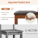 Dining Chair Set of 2 with Rubber Wood Legs and Ergonomic Back for Dining Room-Walnut by LJGDeals