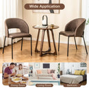 Dining Chair Set of 2 with High-density Sponge Cushion and PU Leather-Brown by LJGDeals