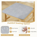 Dining Chair Set of 2 Linen Fabric Upholstered Kitchen Chairs with Padded Seat-Natural by LJGDeals