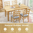 Dining Chair Set of 2 Linen Fabric Upholstered Kitchen Chairs with Padded Seat-Natural by LJGDeals