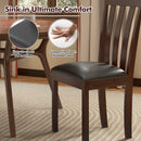 Dining Chair Set of 2 Upholstered Wooden Kitchen Chairs with Padded Seat and Rubber Wood Frame by LJGDeals