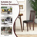 Dining Chair Set of 2 Upholstered Wooden Kitchen Chairs with Padded Seat and Rubber Wood Frame by LJGDeals