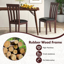 Dining Chair Set of 2 Upholstered Wooden Kitchen Chairs with Padded Seat and Rubber Wood Frame by LJGDeals