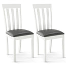 Dining Chair Set of 2 Upholstered Wooden Kitchen Chairs with Padded Seat and Rubber Wood Frame by LJGDeals