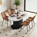 Faux-Leather Fabric Dining Chair Set of 2 with Metal Legs and Padded Seat by LJGDeals