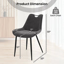 Dining Chair Set of 4 Faux Leather Upholstered Kitchen Chairs with Metal Legs by LJGDeals
